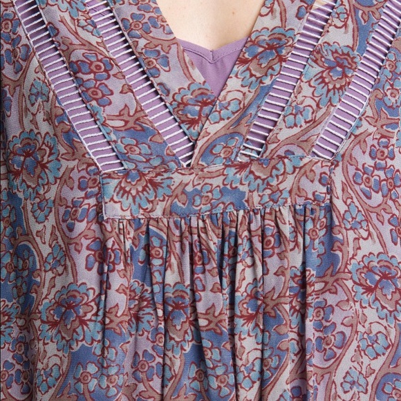 NWT Frye Violet printed blouse,Size M - Picture 3 of 7